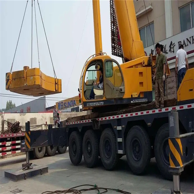 淮北烈山当地吊车出租|机器吊装|75吨|工厂搬迁服务